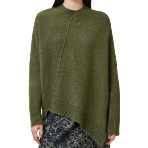 AllSaints Lock Asymmetrical Crewneck Sweater