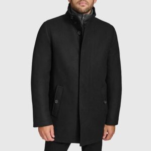 Andrew Marc Wool Blend Twill Car Coat