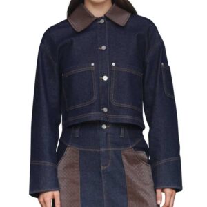 Avec Les Filles Crop Denim Jacket Rinsechocolate