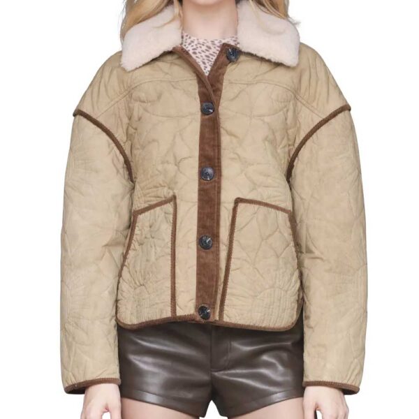 Avec Les Filles Floral Quilted Oversize Jacket