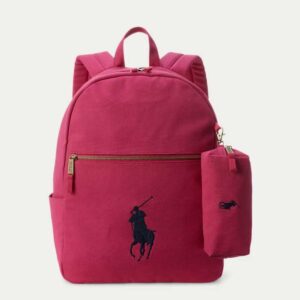 Big Pony Canvas Large Backpack Preppy Pink