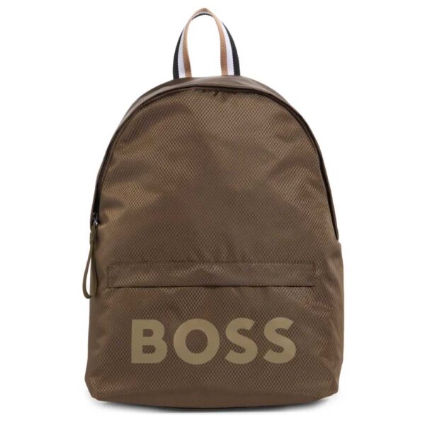 Boss Pixel Logo Backpack Open Green