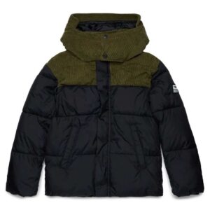 Diesel Kids Padded Hooded Jacket Black