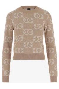 Pinko Geometric-Pattern Knitted Jumper