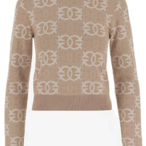 Pinko Geometric-Pattern Knitted Jumper