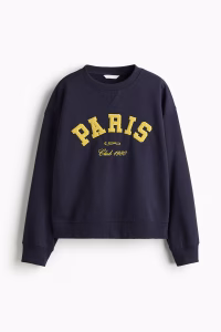 Sweatshirt with Text Motif