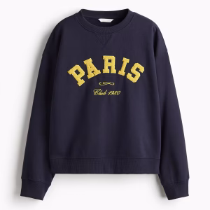 Sweatshirt with Text Motif