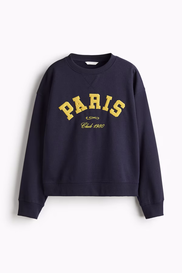 Sweatshirt with Text Motif