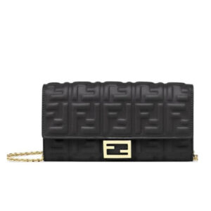 Fendi FF Motif Baguette Continental Chain-Linked Wallet