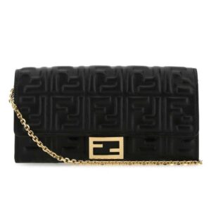 Fendi FF Motif Baguette Continental Chain-Linked Wallet