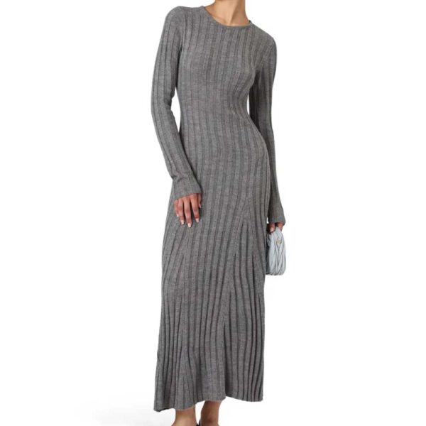 French Connection Long Sleeve Rib Maxi Sweater Dress