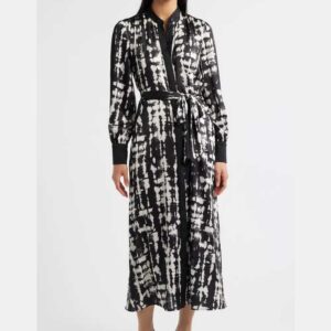 Julia Jordan Print Long Sleeve Shirtdress