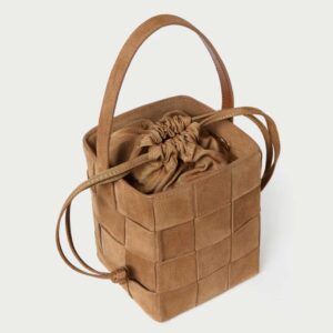 Laith Toffee Woven Bucket Bag