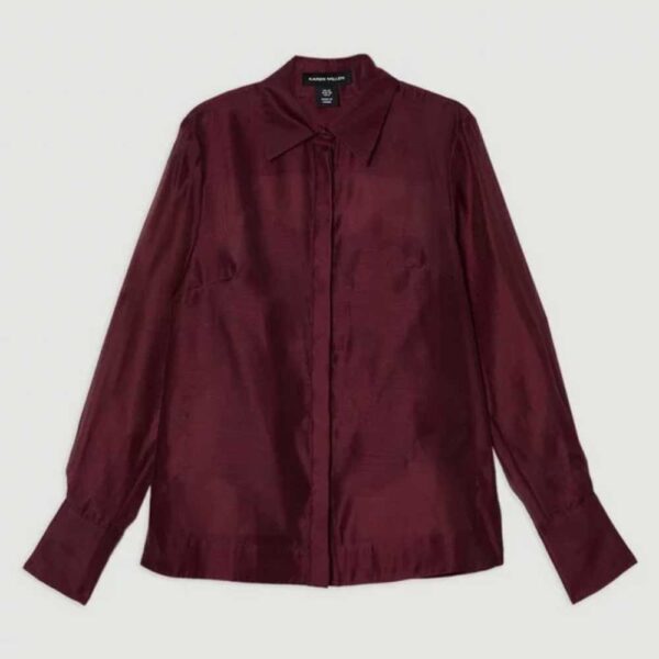 Lydia Millen Organdie Woven Shirt cabernet