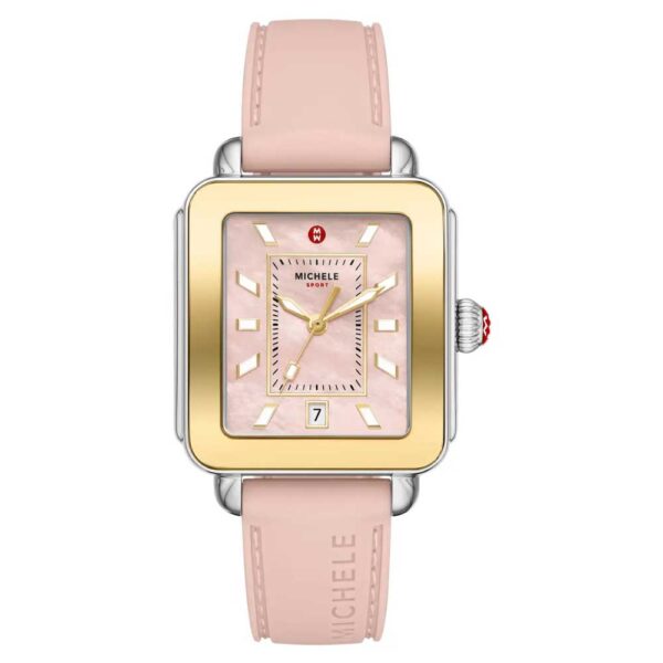 MICHELE Deco Sport Silicone Strap Watch