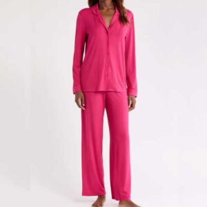 Nordstrom Moonlight Eco Knit Pajamas Pink Cerise
