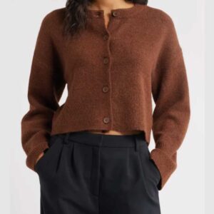 Open Edit Cozy Cardigan Brown Soil