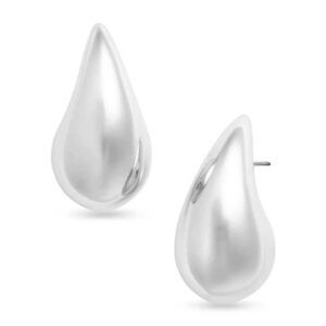 Open Edit Polished Teardrop Stud Earrings