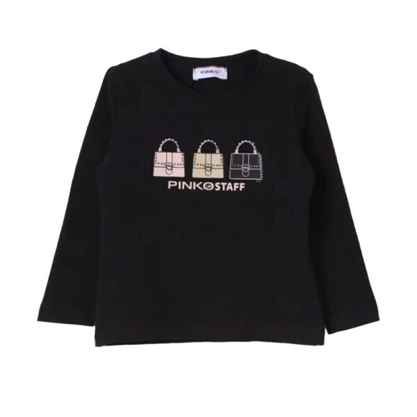 Pinko Kids Logo Printed Sweatshirt Black