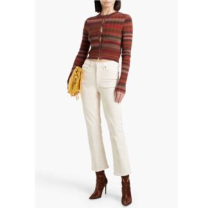 RE/DONE Striped ribbed wool cardigan