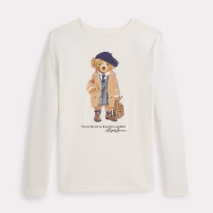 Polo Bear Cotton Jersey Long-Sleeve Tee