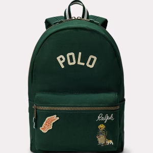 Varsity Polo Bear Canvas Backpack
