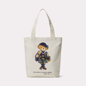 Polo Bear Cotton Canvas Tote