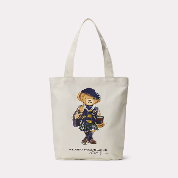 Polo Bear Cotton Canvas Tote