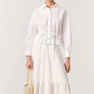 Short embroidered shirt