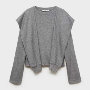 Sweatshirt with decorative sleeve Grey
