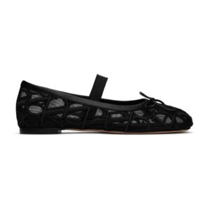 Valentino Garavani Black Toile Iconographe Ballerina Flats