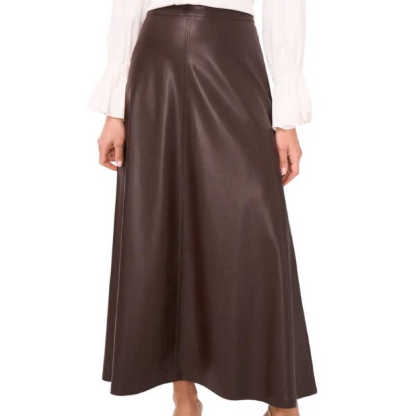 Vince Camuto Faux Leather A-Line Skirt