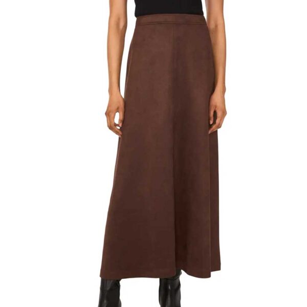 Vince Camuto Faux Suede A-Line Maxi Skirt