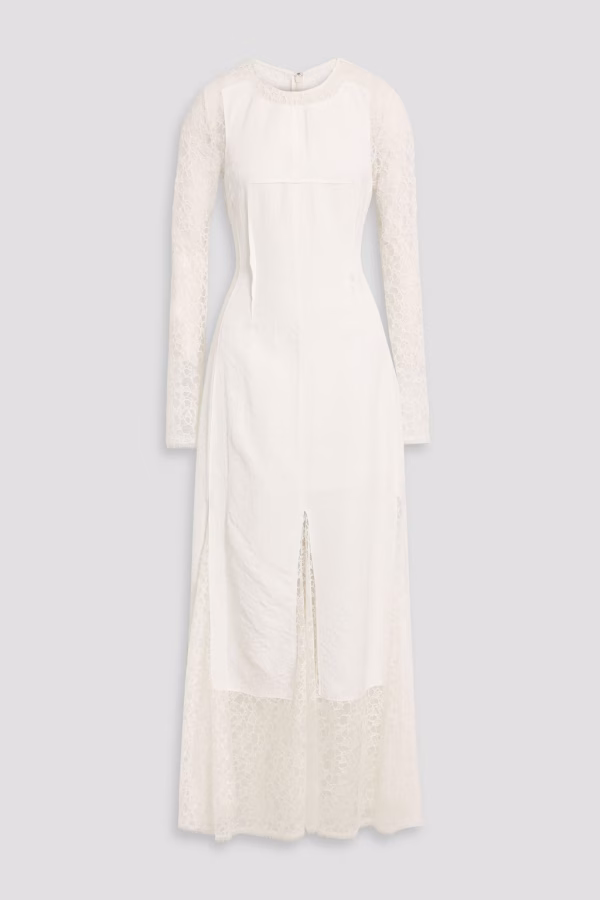 SIMKHAI Brinda corded lace and cloqué gown
