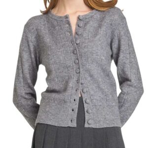 WAYF Cassie Cardigan Heather Grey
