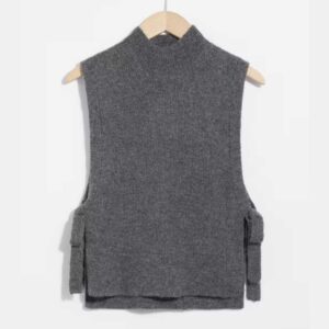 Wool Bib Collar Grey