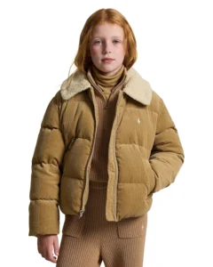 Polo Ralph Lauren Girls' Cotton Corduroy Down Jacket - Big Kid, Little Kid