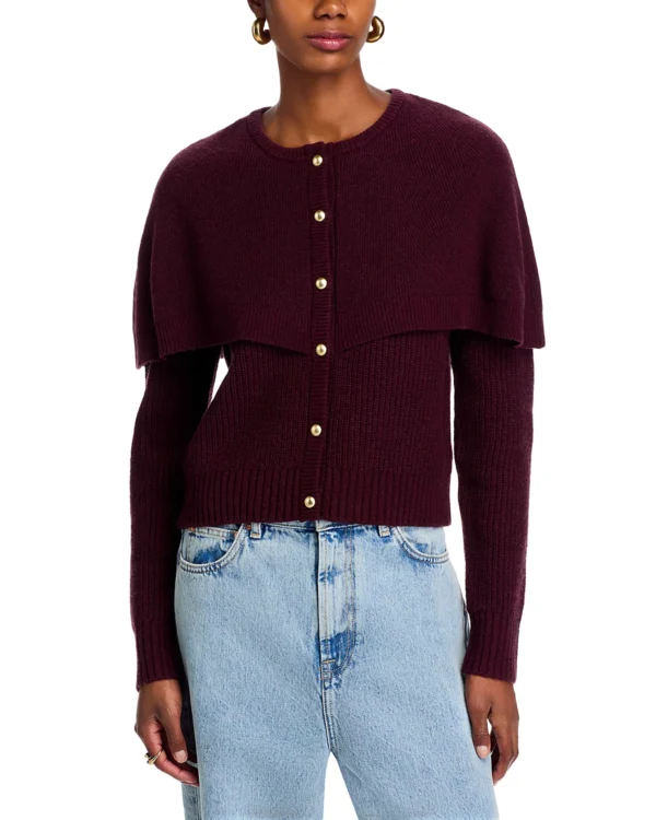 WAYF Penny Capelet Cardigan Sweater