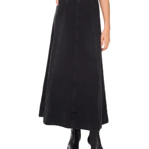1.STATE Denim Maxi Skirt