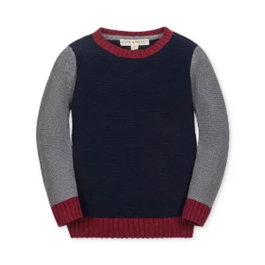 Hope & Henry Organic Long Sleeve Crewneck Pullover Sweater - Big Kid