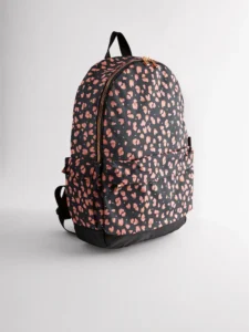 Black/Pink Leopard Print Backpack