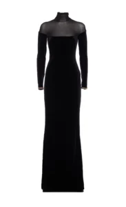 Elisabetta Franchi Red Carpet Velvet Dress
