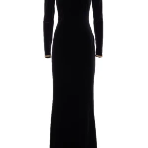 Elisabetta Franchi Red Carpet Velvet Dress