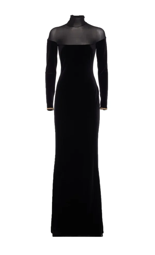 Elisabetta Franchi Red Carpet Velvet Dress