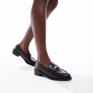 RAID Nonnie penny loafers in black