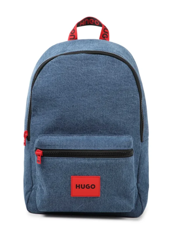 HUGO KIDS logo-appliqué backpack