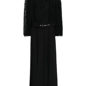 NISSA lace-detailed midi dress