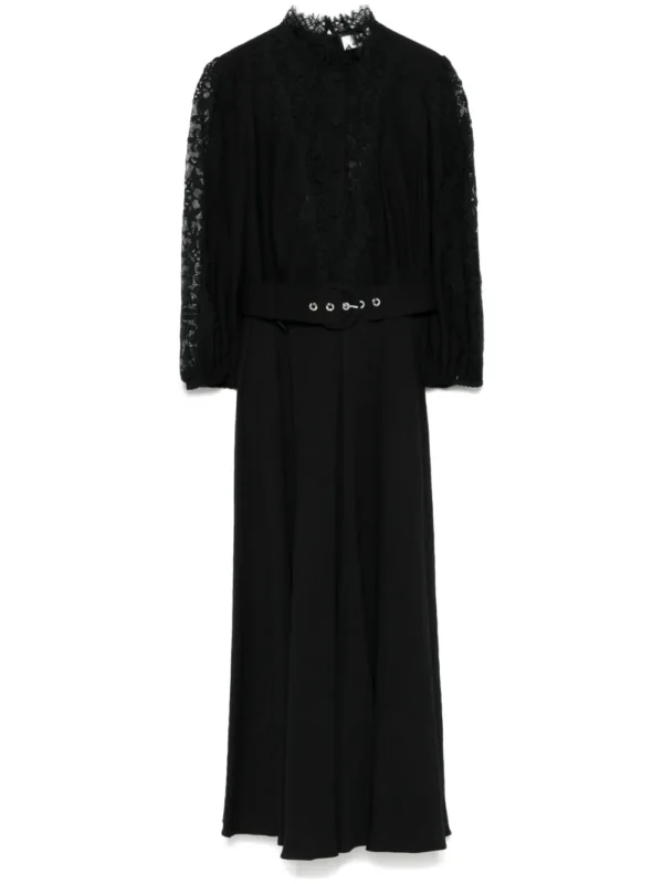 NISSA lace-detailed midi dress