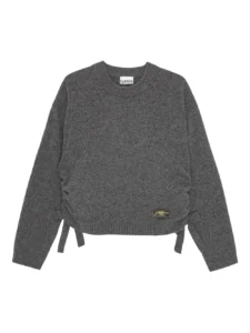 GANNI ruched-detail sweater