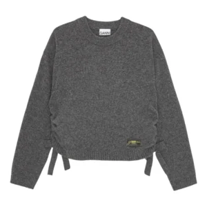 GANNI ruched-detail sweater